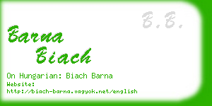 barna biach business card